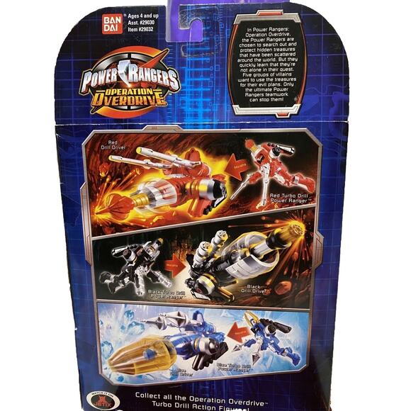 Power Rangers Operation Overdrive TURBO DRILL BLACK POWER RANGER NIOP - Picture 4 of 9
